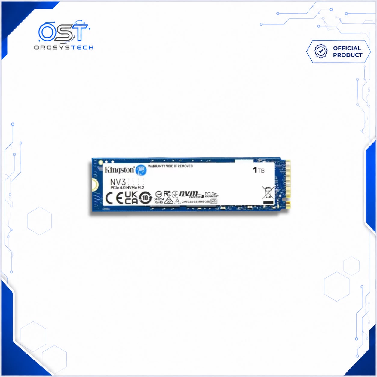 Kingston NV3 1TB M.2 PCIe 4.0 NVMe SSD