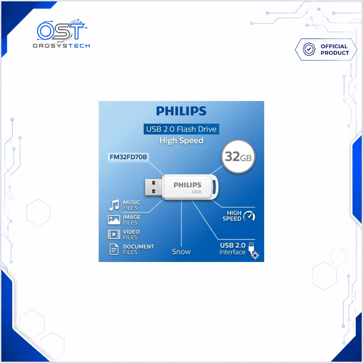 Philips Snow Edition 32GB USB 2.0 Flash Drive features