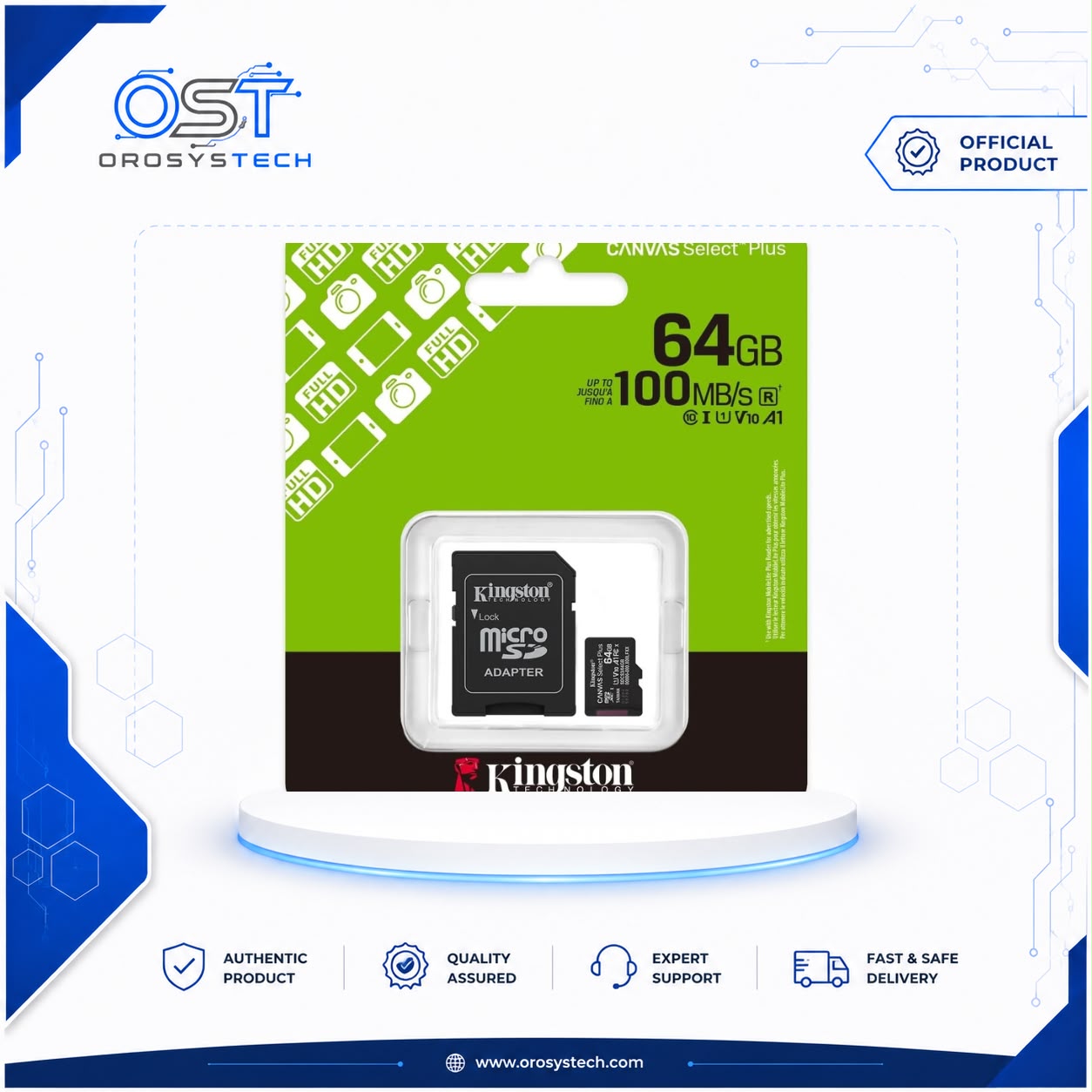 Kingston Canvas Select Plus 64GB microSD memory card